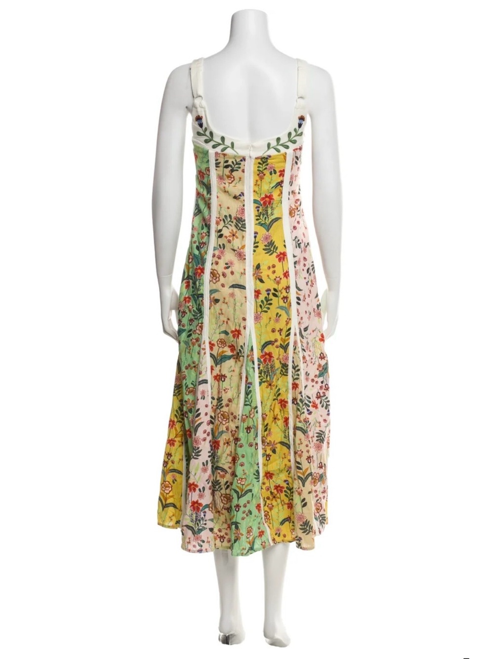 Viral Christian Lacroix Multicolor Floral Maxi Dress in Yellow, Green & Pink - Picture 2 of 2